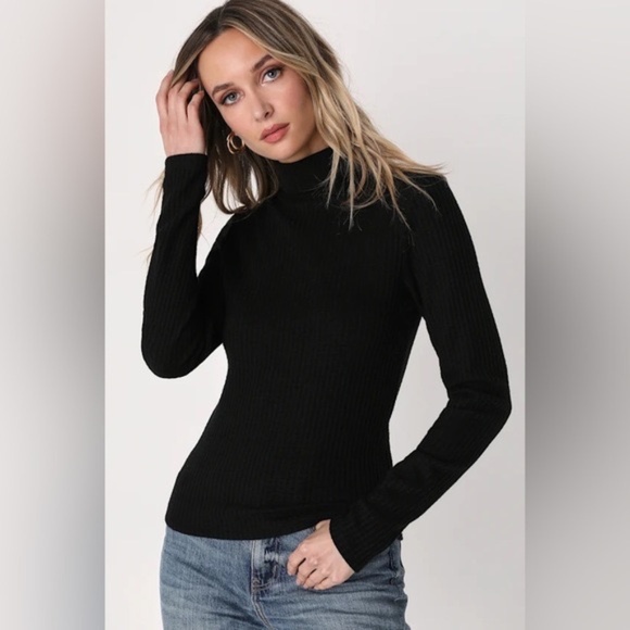 NWT Black Turtleneck Open Back Sweater in XS - Picture 2 of 9